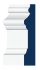 Detail door casing profile, 3 1/2 inch