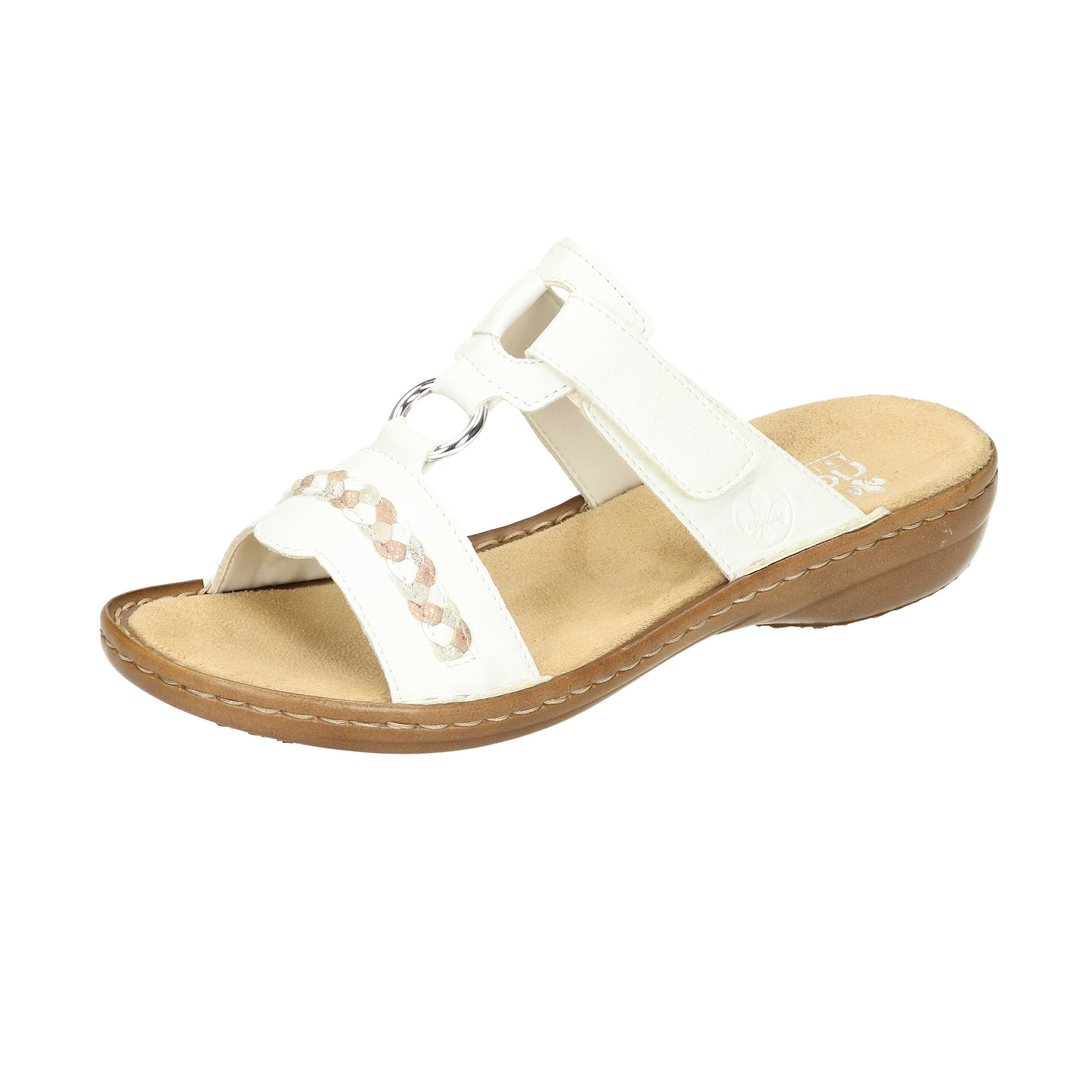 rieker® Damen Pantolette in kristallweiß-beige