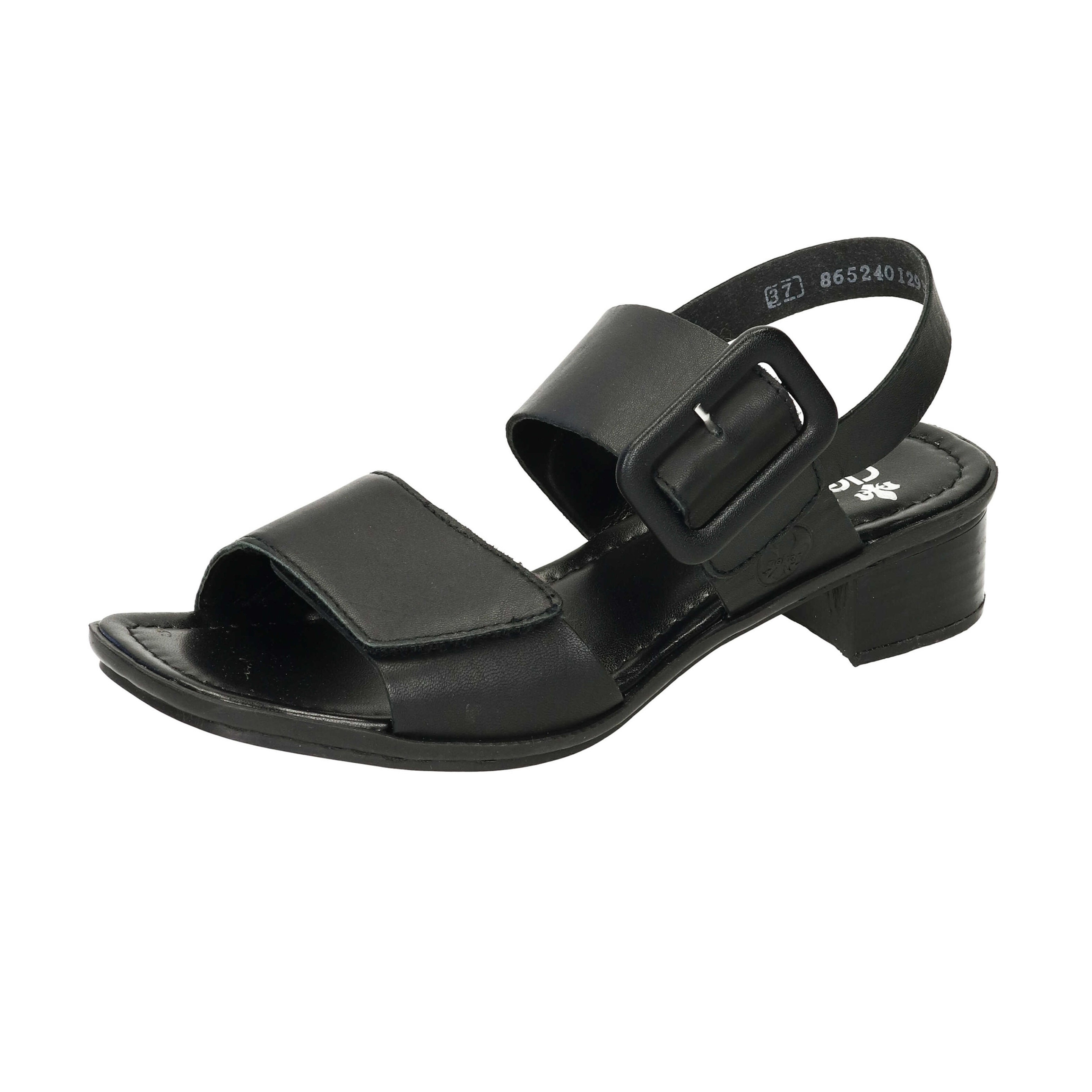 rieker® Damen Riemchen-Sandalette mit Klett in schwarz