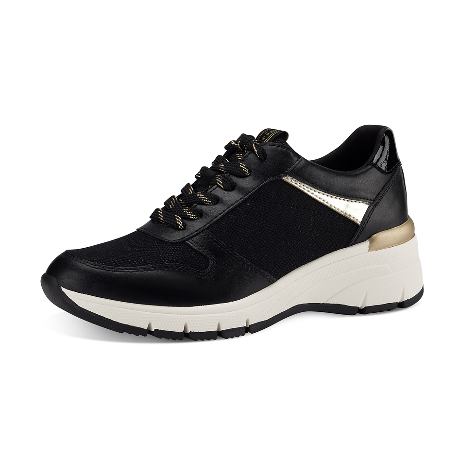 Tamaris Basic Sneaker in black/gold (schwarz/goldfarben)
