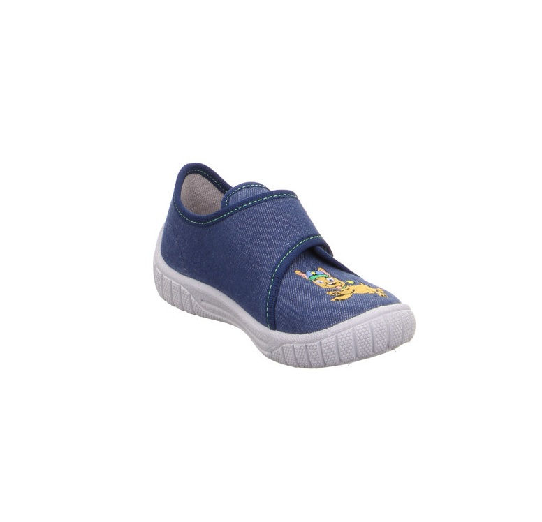 Miniaturbild: Superfit Hausschuh Bill Atmungsaktiv blau jeans Hundemotiv