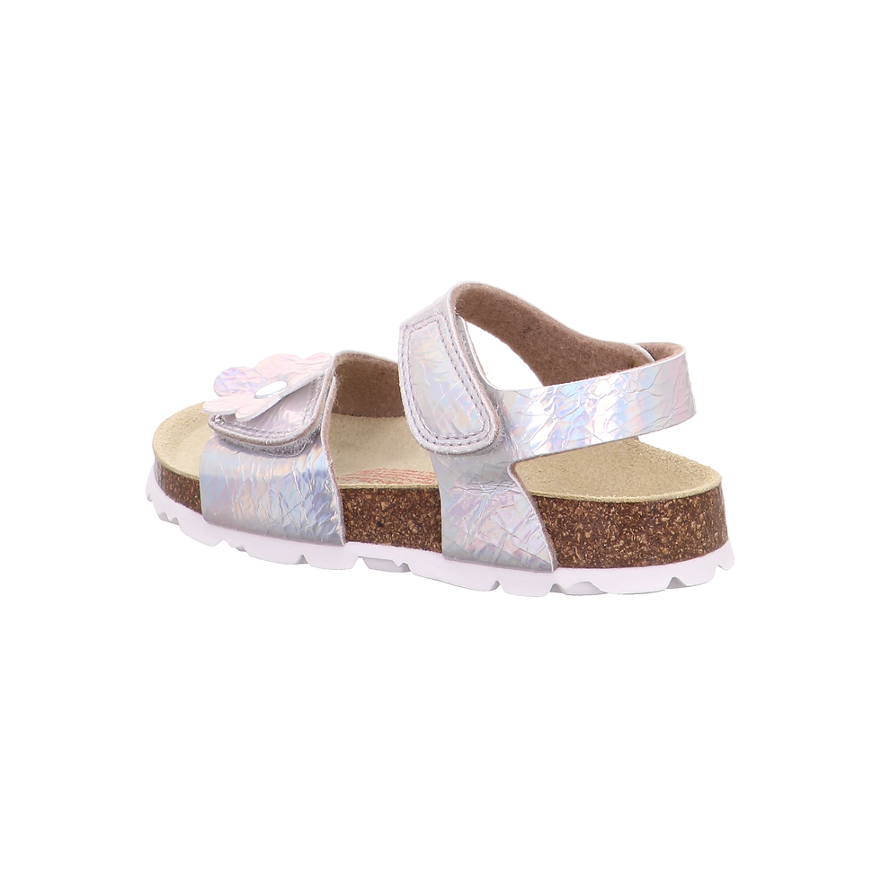 Miniaturbild: Superfit Mädchen Fußbettsandalette in Silber (Tecno)