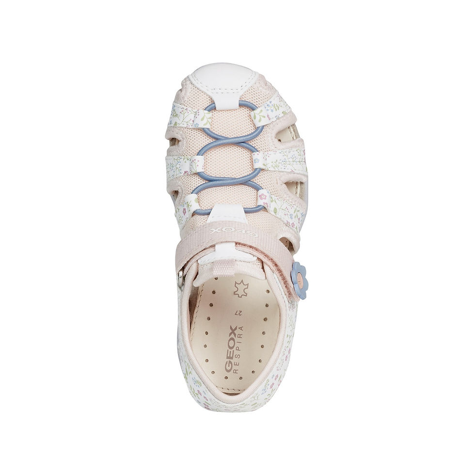 Miniature : Geox Kinder Sandale B S.Agasim G. E in white/rose (Weiß/Rosa)
