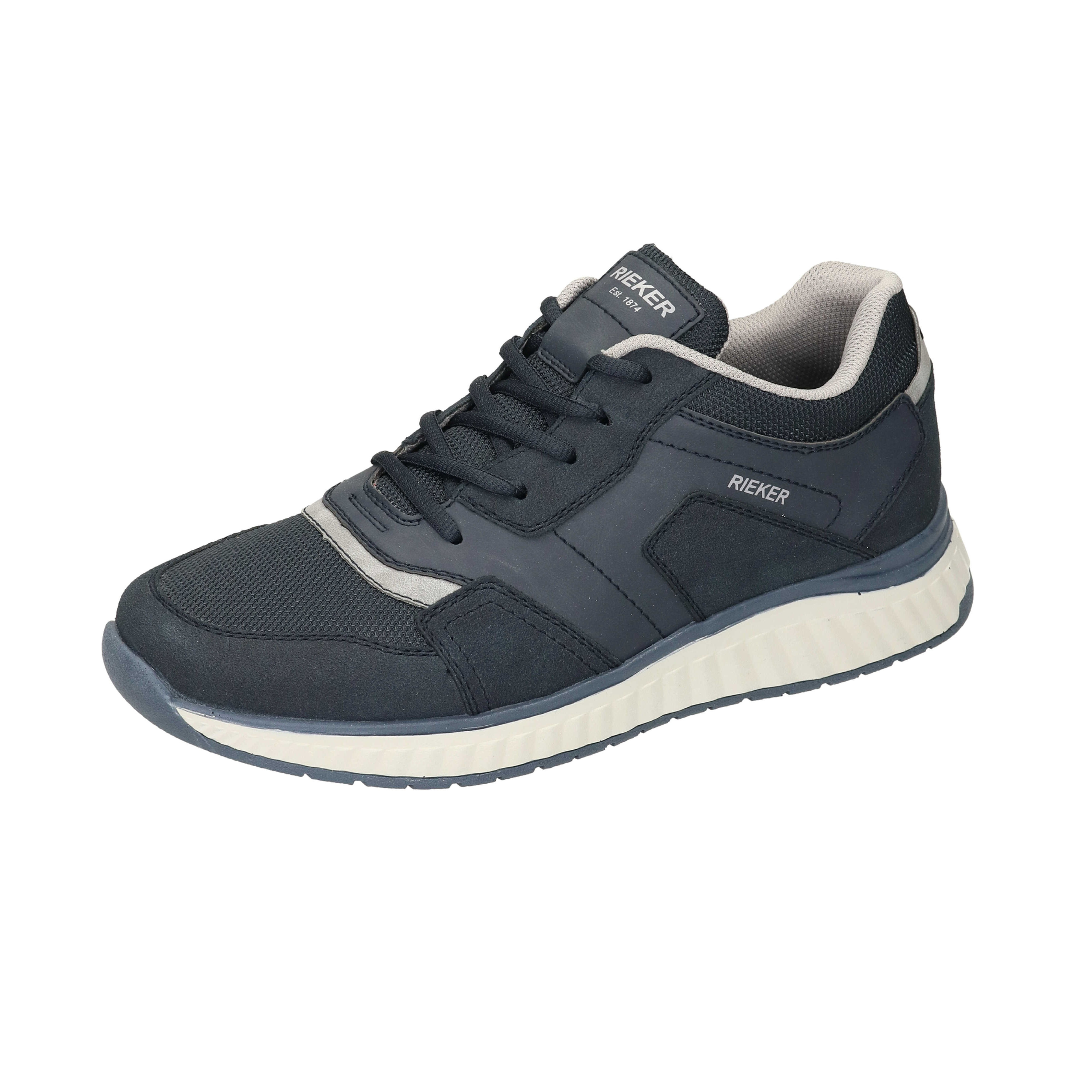 Rieker Herren Sneaker Halbschuh Schnürer in blau