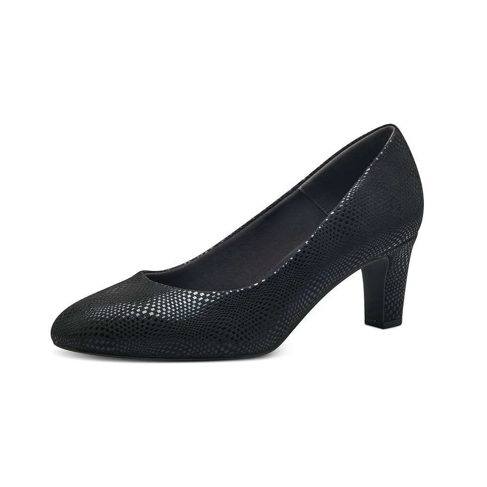 Tamaris Pumps in black struc (schwarz strukturiert)