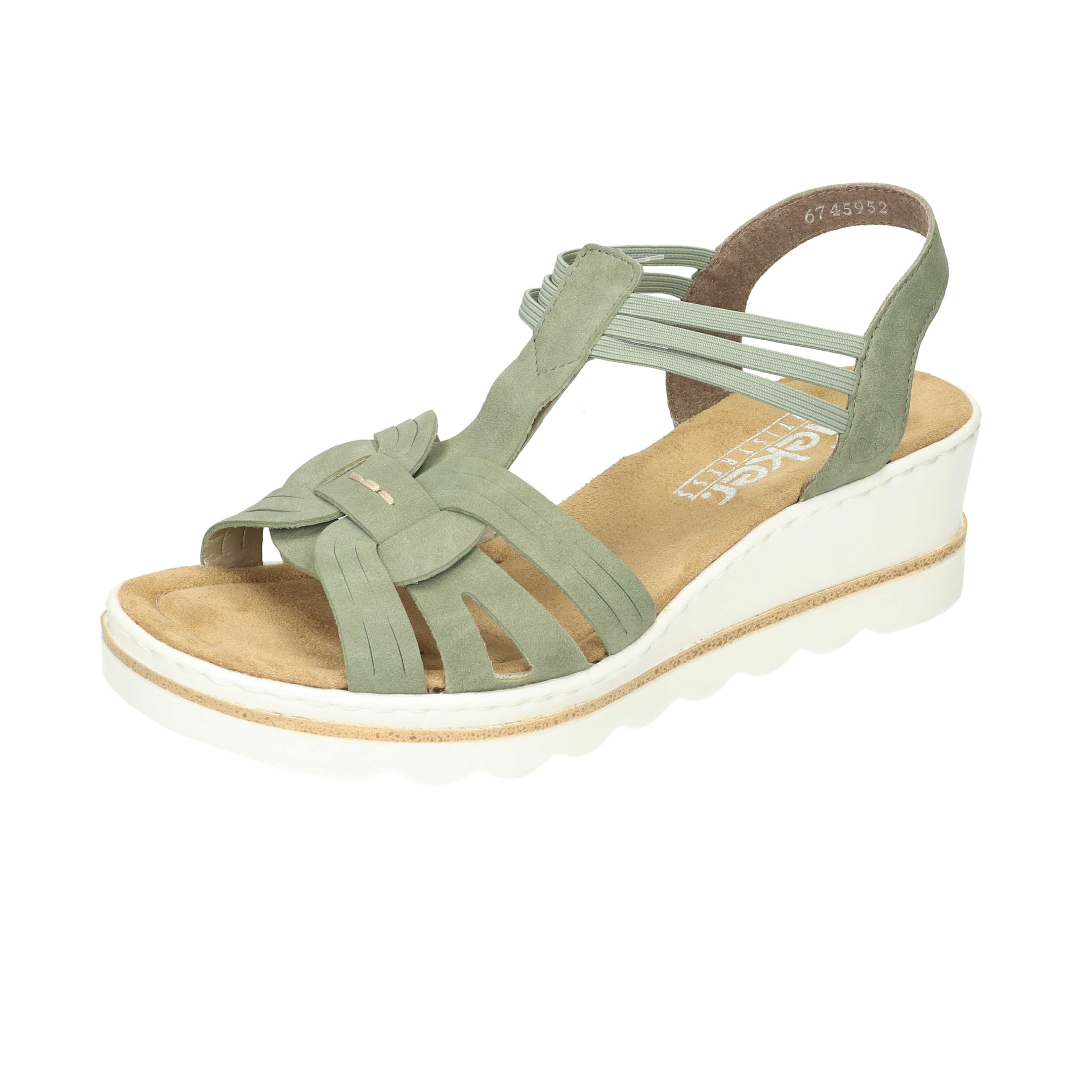 rieker® Damen Keil-Sandalette in khakigrün