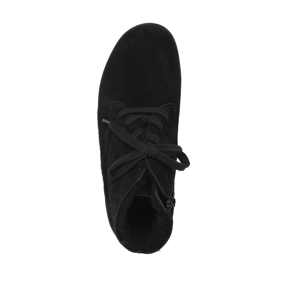 Miniature : Semler Xenia Damen Reißverschluss-Schnürstiefelette in schwarz