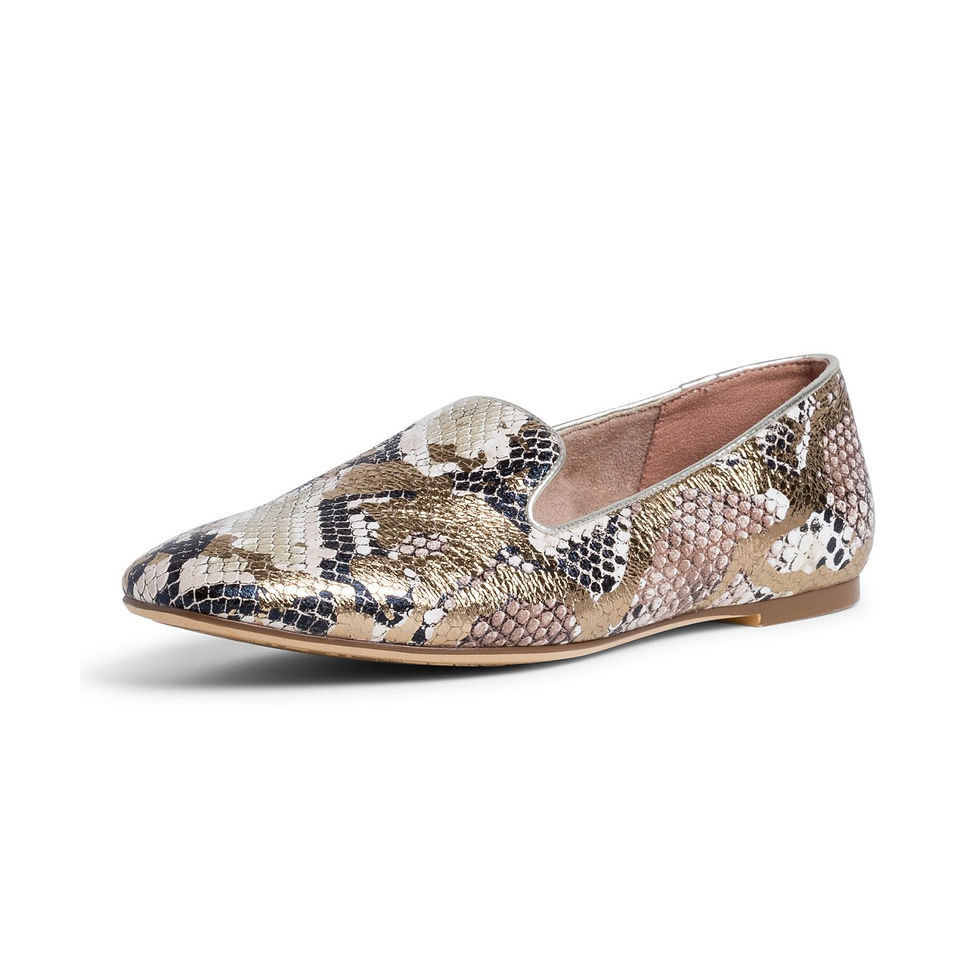 Tamaris Ballerina Slipper in Metallic Snake