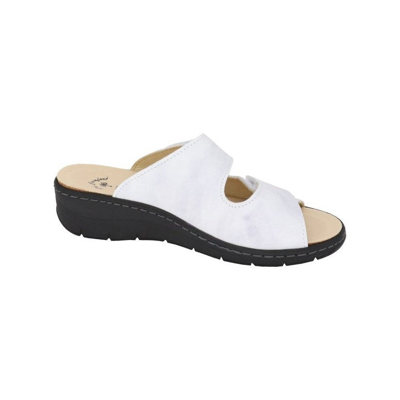 Miniaturbild: Doc Comfort Damen Bequeme Klettpantolette in Rohweiss