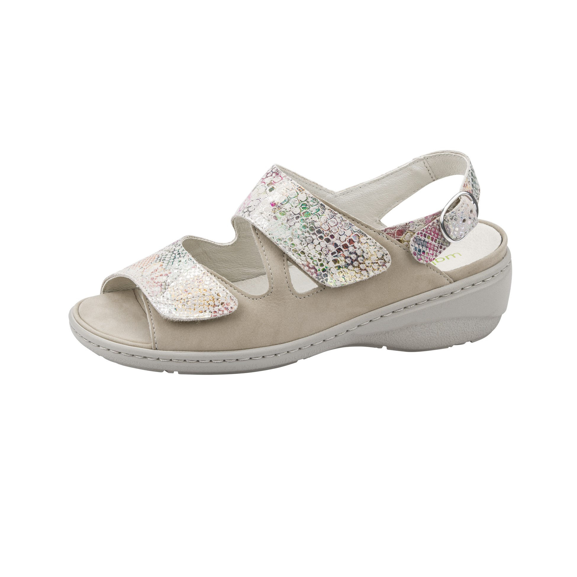 Waldläufer® Damen Sandalen-Pantolette KIANA in Denver Summer Cord Rosa