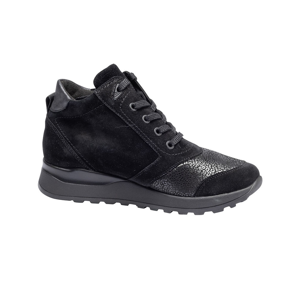Miniature : Waldläufer® Damen Boot Halbschuh Hiroko in  schwarz (bronx) mit Reißverschluss