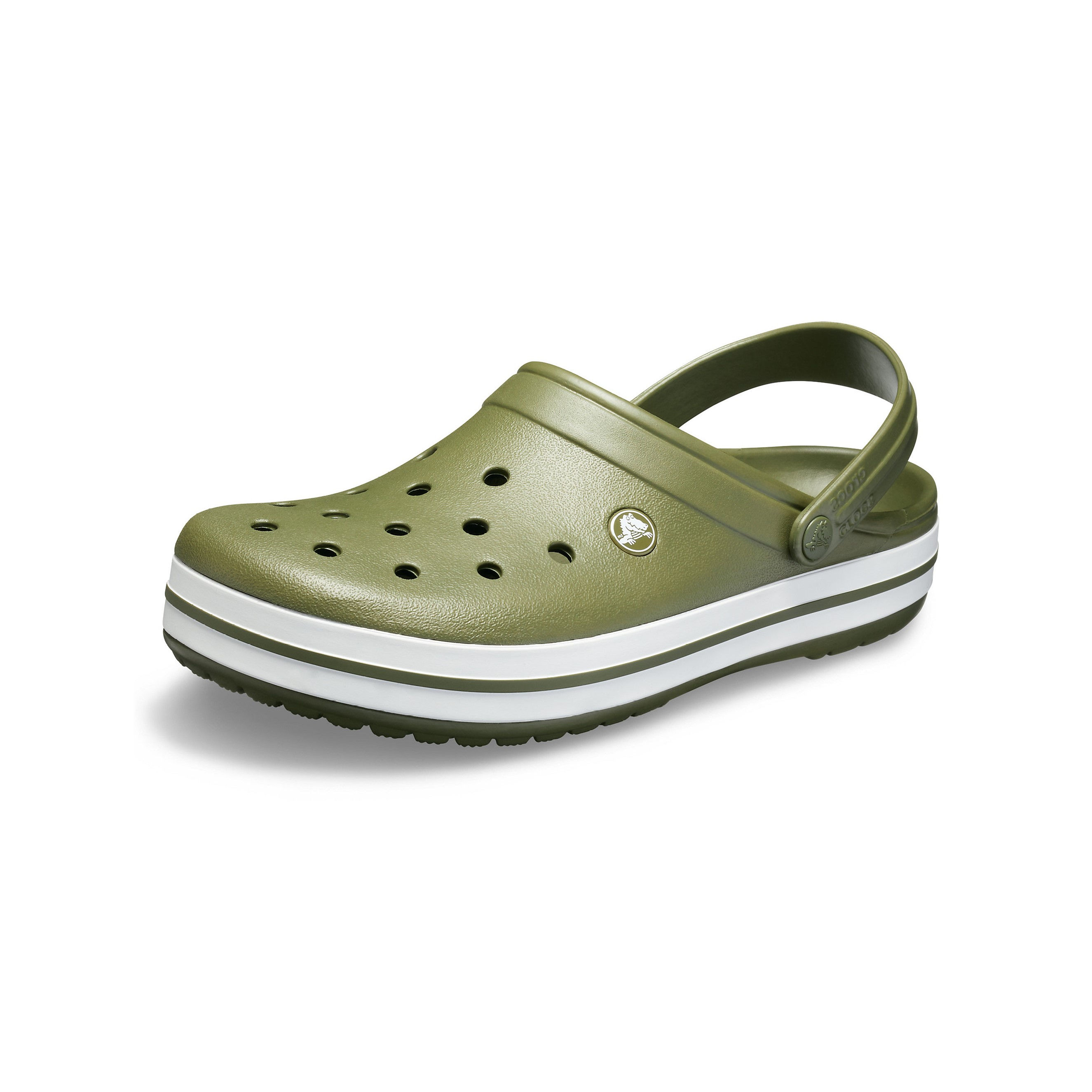 Crocs Crocband™ Clog in Army Green/White