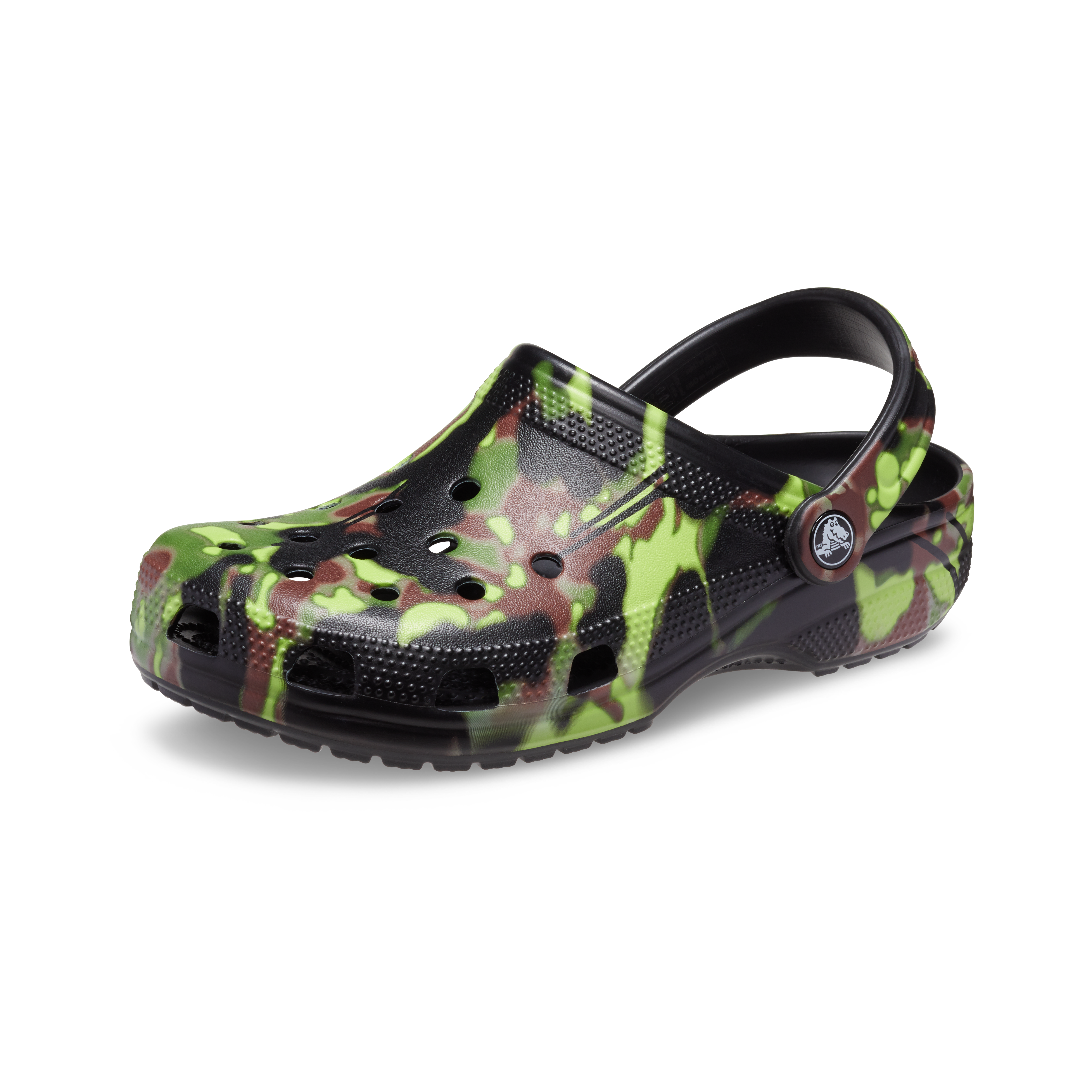 Crocs® Classic Spray Camo Clog in Black/Camouflage (Schwarz)