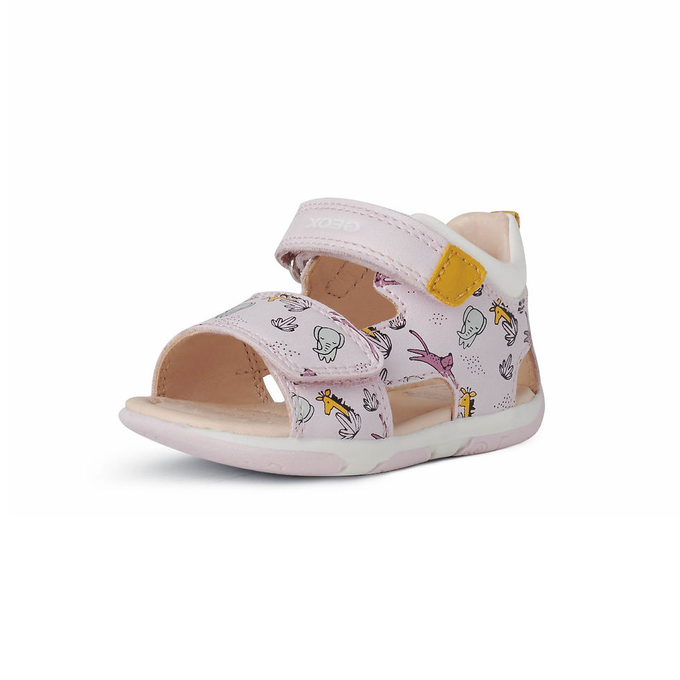 Geox® Kinder Lauflerner Sandale B Tapuz Girl in white/pink