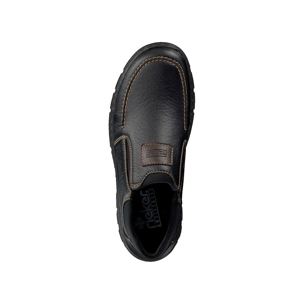 Miniature : Rieker Herren Slipper, Schlupfschuh in schwarz