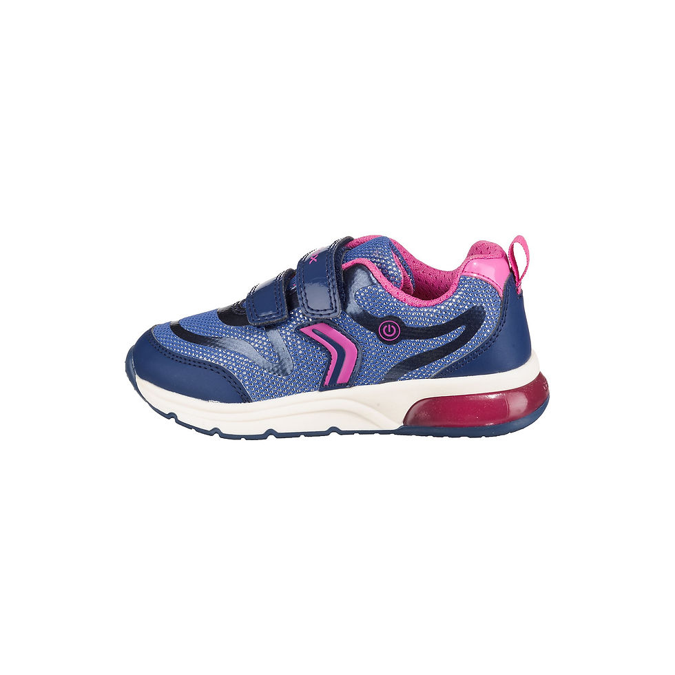 Miniaturbild: Geox Kinder Sneaker Sneakers Low Blinkies SPACECLUB GIRL in blau/rosa