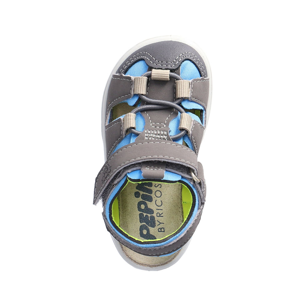 Miniaturbild: Ricosta® Pepino® Lauflernschuh Sandale GERY in Meteor/Sky (Grau/Blau)