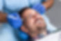 Happy male patient with correction lines