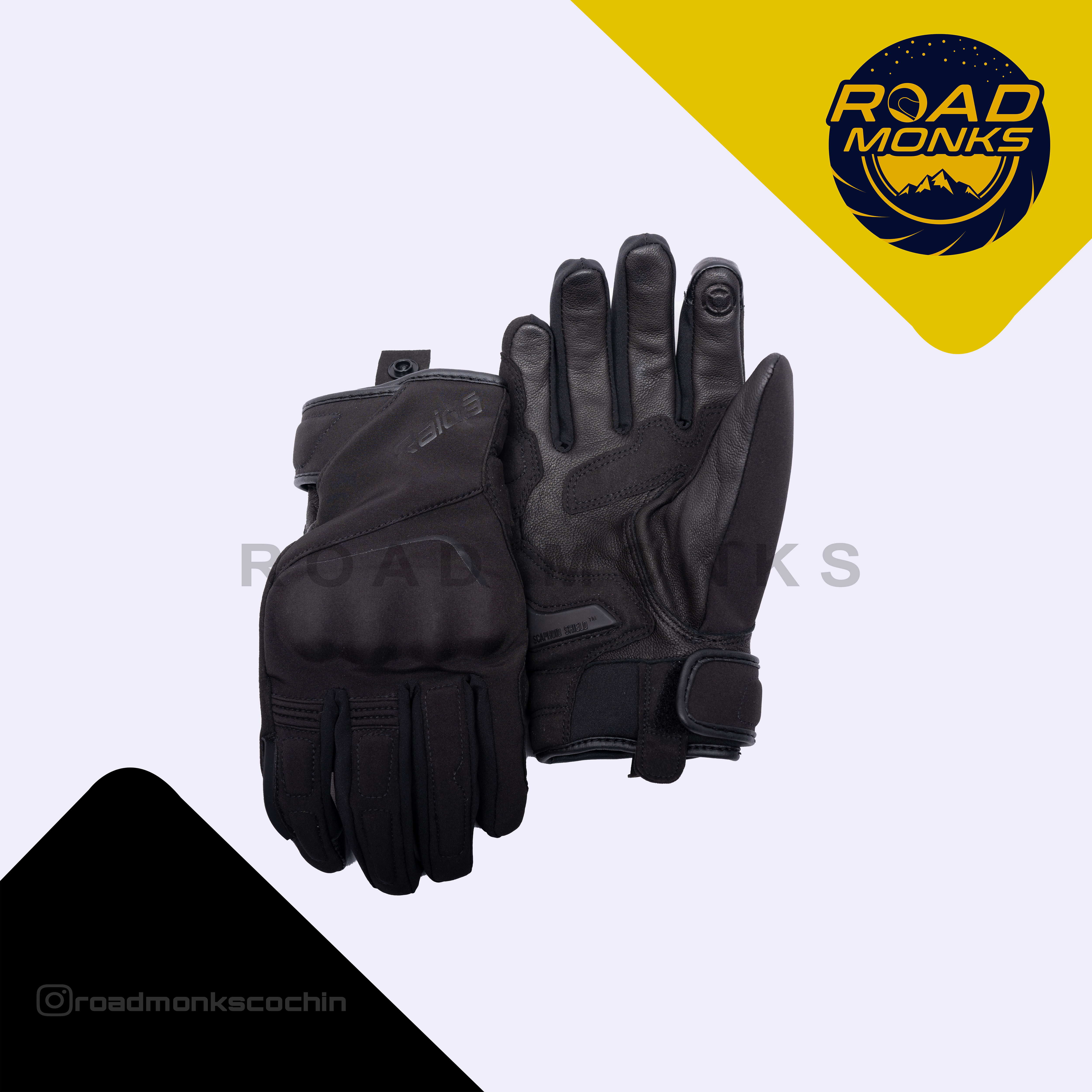 RAIDA AqDry Waterproof Gloves | Hi-Viz - BLACK
