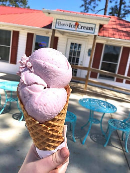 Faded background of ice cream cone close-up