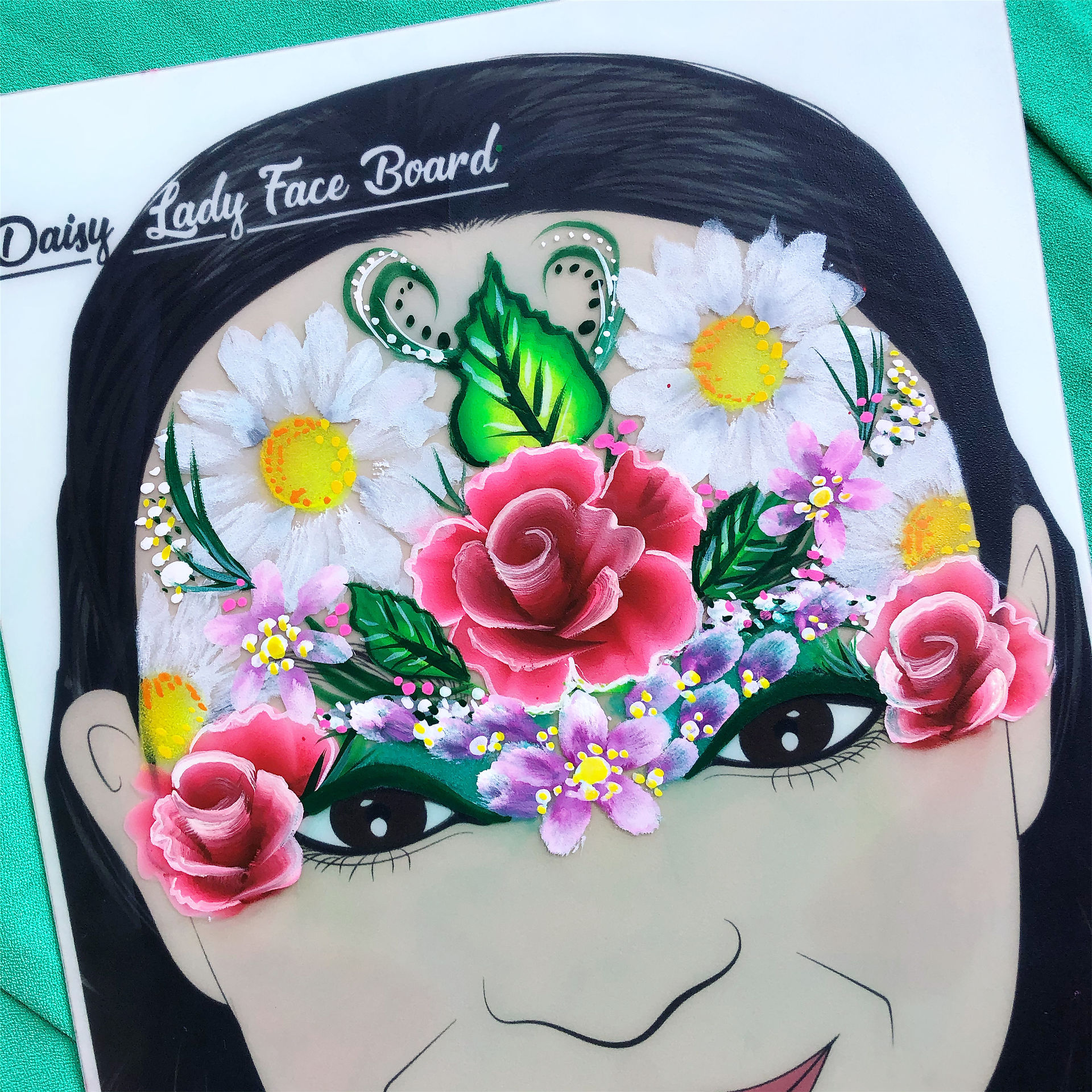 Flowers face painting floral rose daisy Wellington New Zealand
