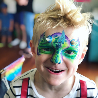 dinosaur face painting Wellington New Zealand