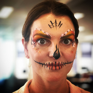 Halloween adult Sugar skull face painting Wellington New Zealand