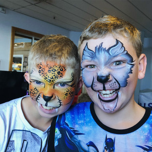 Cheetah and wolf boy face painting Jungle Wellington New Zealand