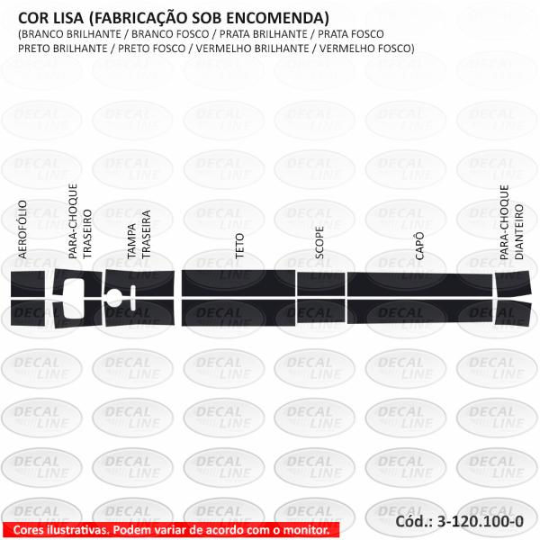 Miniatura: Faixa Auto Adesiva Mustang 2008 Tradicional - Cor Lisa