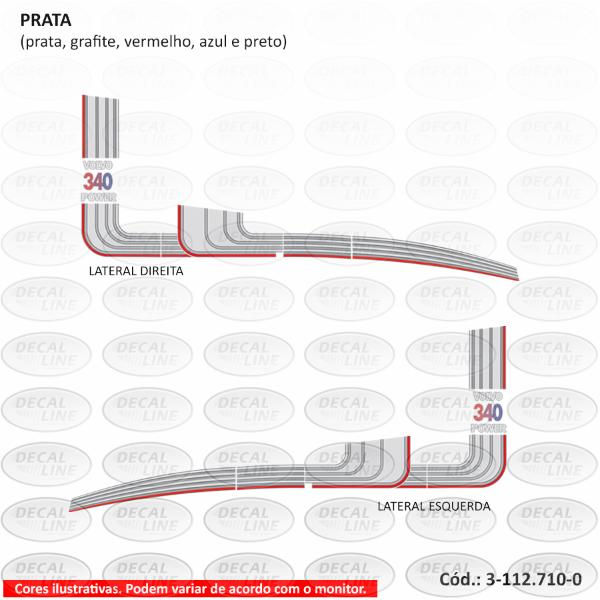 Miniatura: Faixa Auto Adesiva Para Caminhão Volvo Power 340 1989