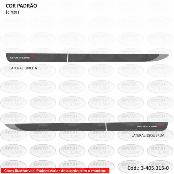 Miniatura: Faixa Auto Adesiva Volkswagen Polo Sportline Modelo 2012
