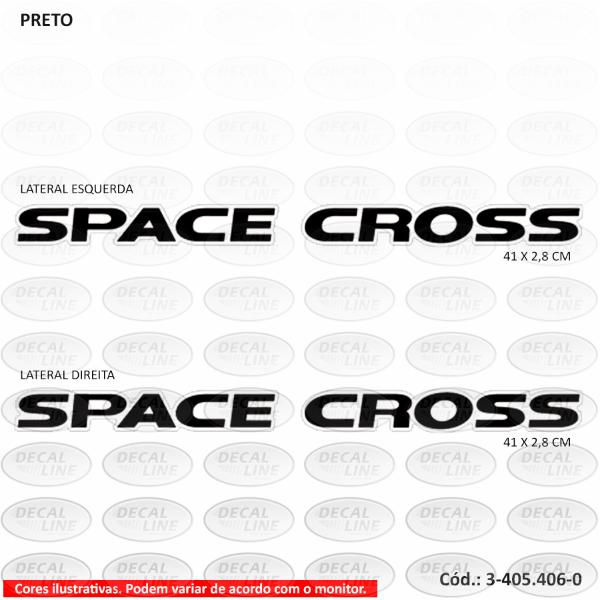 Miniatura: Emblema Auto Adesivo Space Cross 2015 - Kit Com 2 Unidades