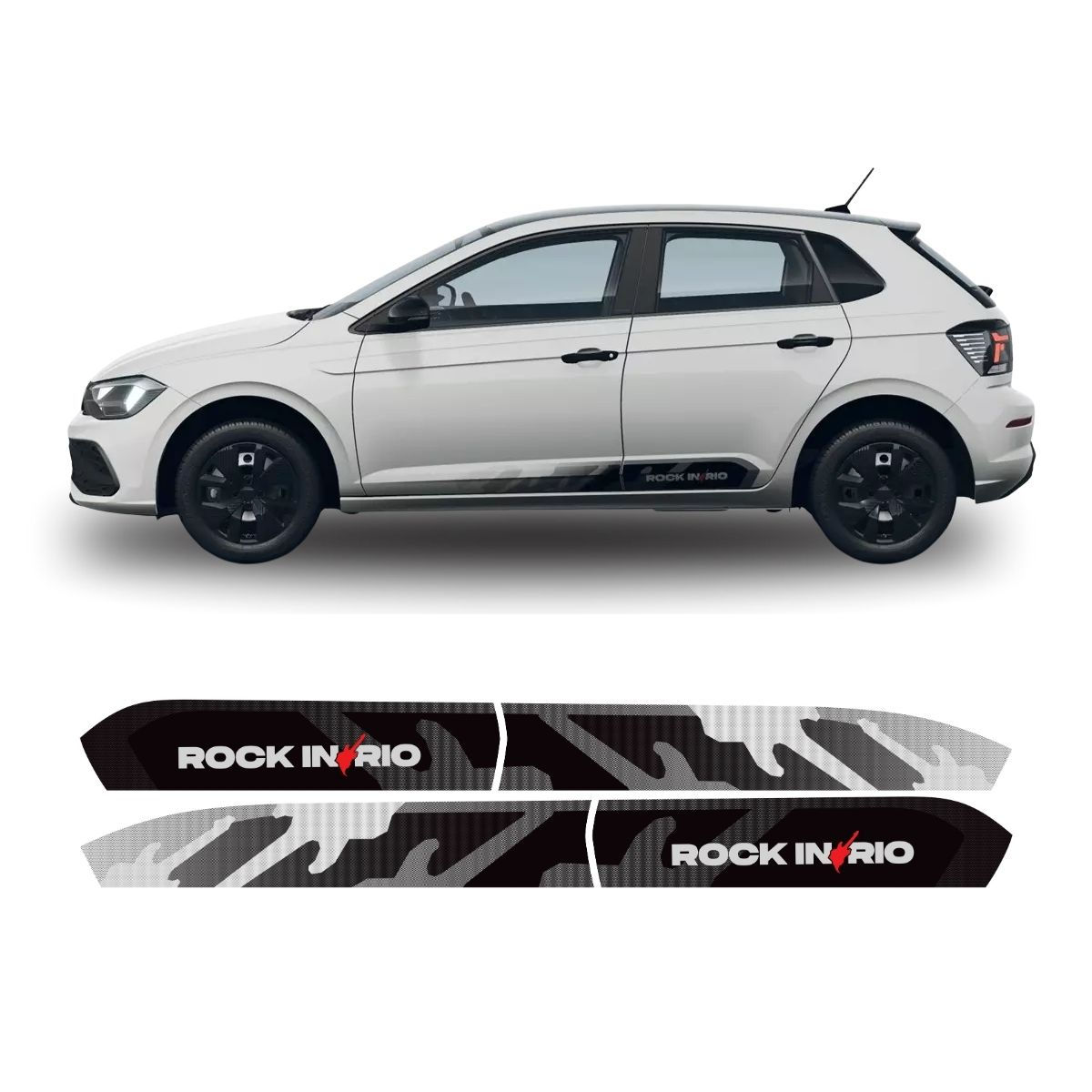 Adesivo Faixa Lateral Volkswagen Polo Rock In Rio 2025