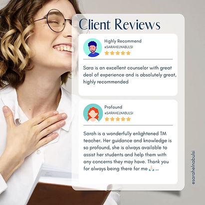 Reviews for Ms Sarah El Nabulsi