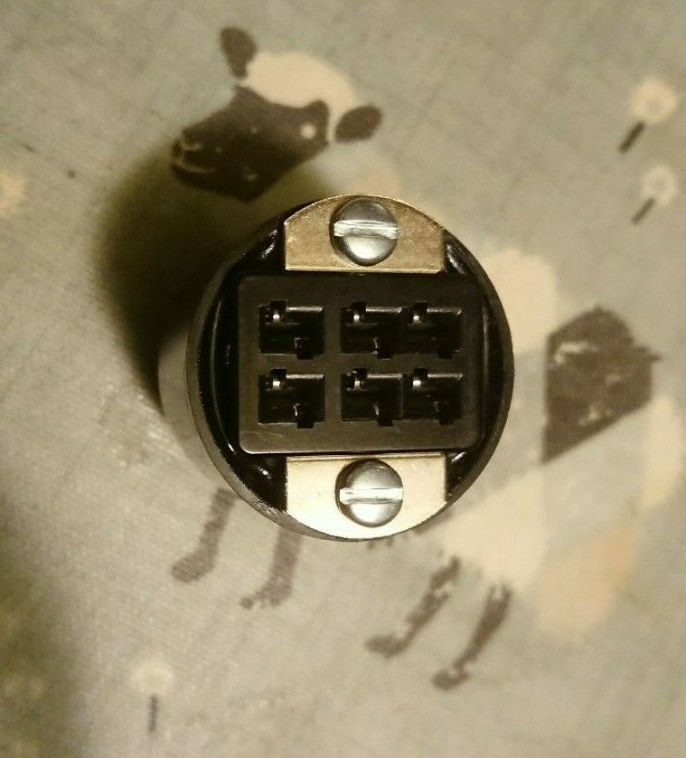 Thumbnail: Leak TL/12 to Quad QC2 or 22 pre-amp adapter. Octal to jones six pin socket.