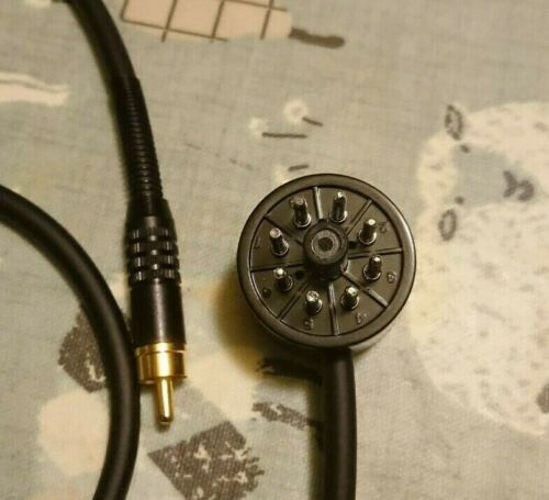 Thumbnail: Leak TL/12 to RCA Plug Adapter, 1 metre. Octal to gold plated RCA plug.