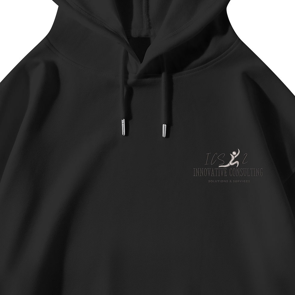 Thumbnail: ICS2 Black Logo Embroidered Pullover Hoodie