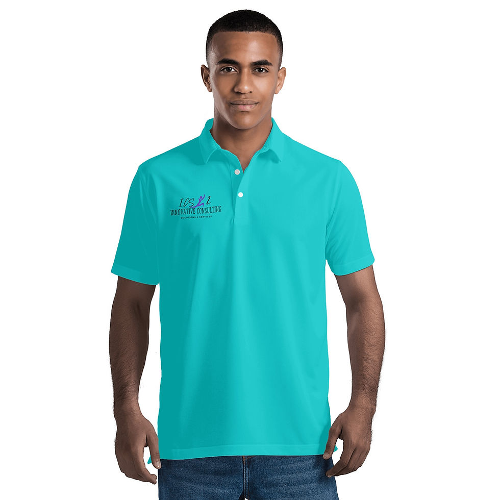 Thumbnail: ICS2 Men's Seafoam Polo Shirt