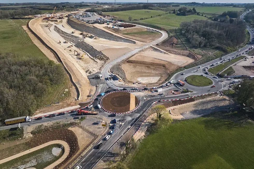 A417 missing link aerial view