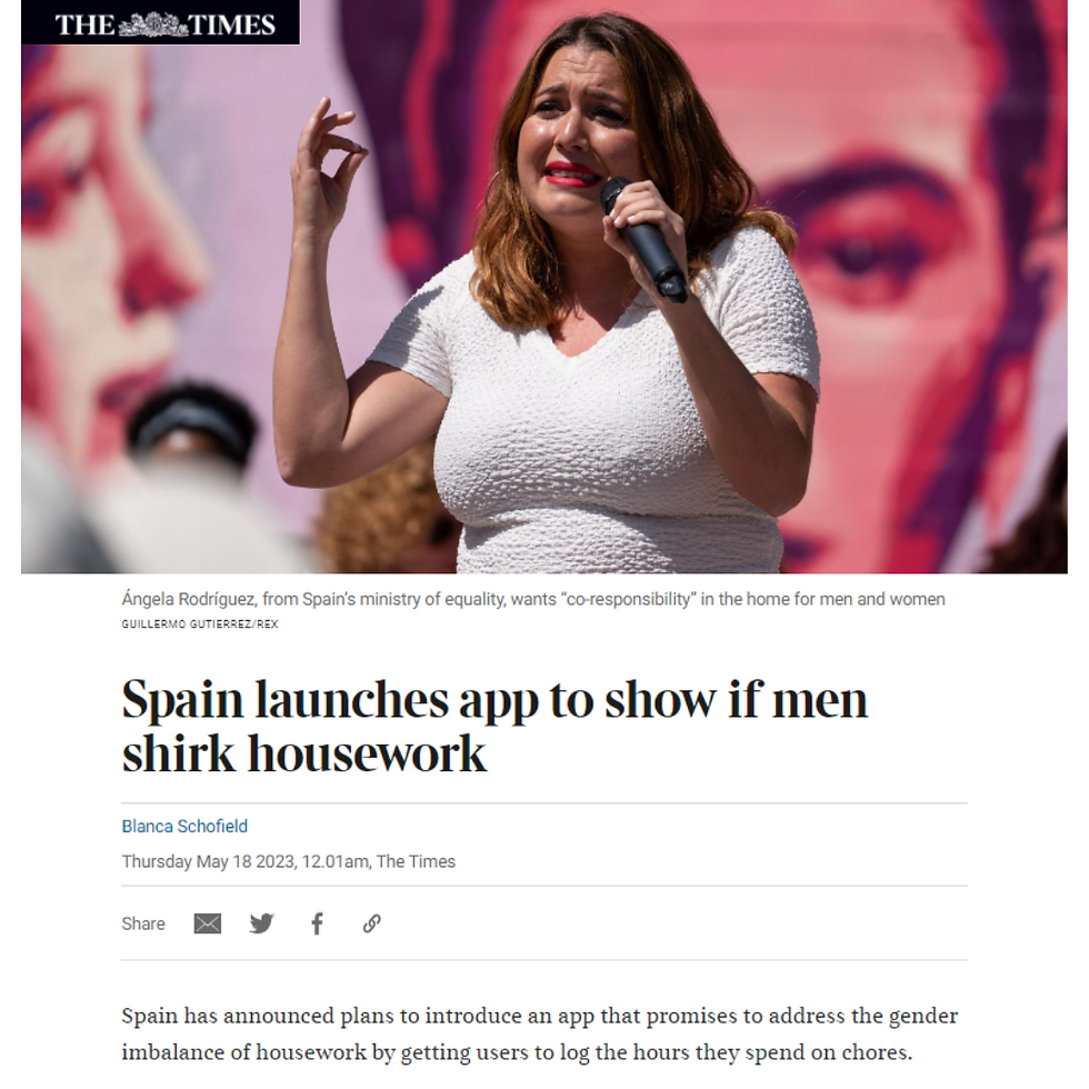 Times article Spain launches housework app