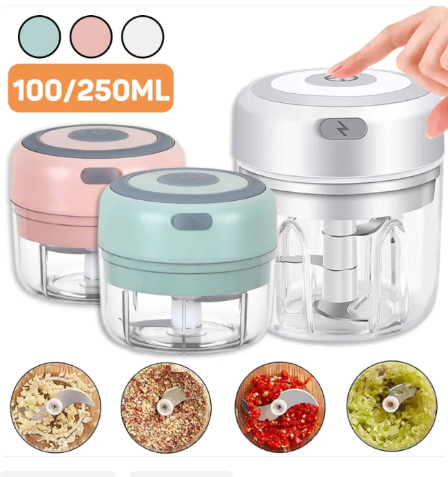 Mini Electric Garlic Chopper & Grinder