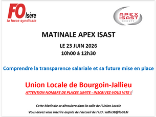 🔴FORMATION : MATINALE APEX ISAST - Le 23 juin 2026 - 10h00 à 12h30