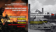 🔴Communiqué du Bureau de l’Union Départementale FO 33 : Près de 50 000 hectares partis en fumés