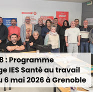 🔎UDFO38 | Stage IES Santé au travail | Du 4 au 6 mai 2026 | Grenoble | Contenu du programme