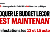 Communiqués FO38 - intersyndical - FNEC FP - FO Fonction publique : Bloquer le budget LECORNU, c'est maintenant !