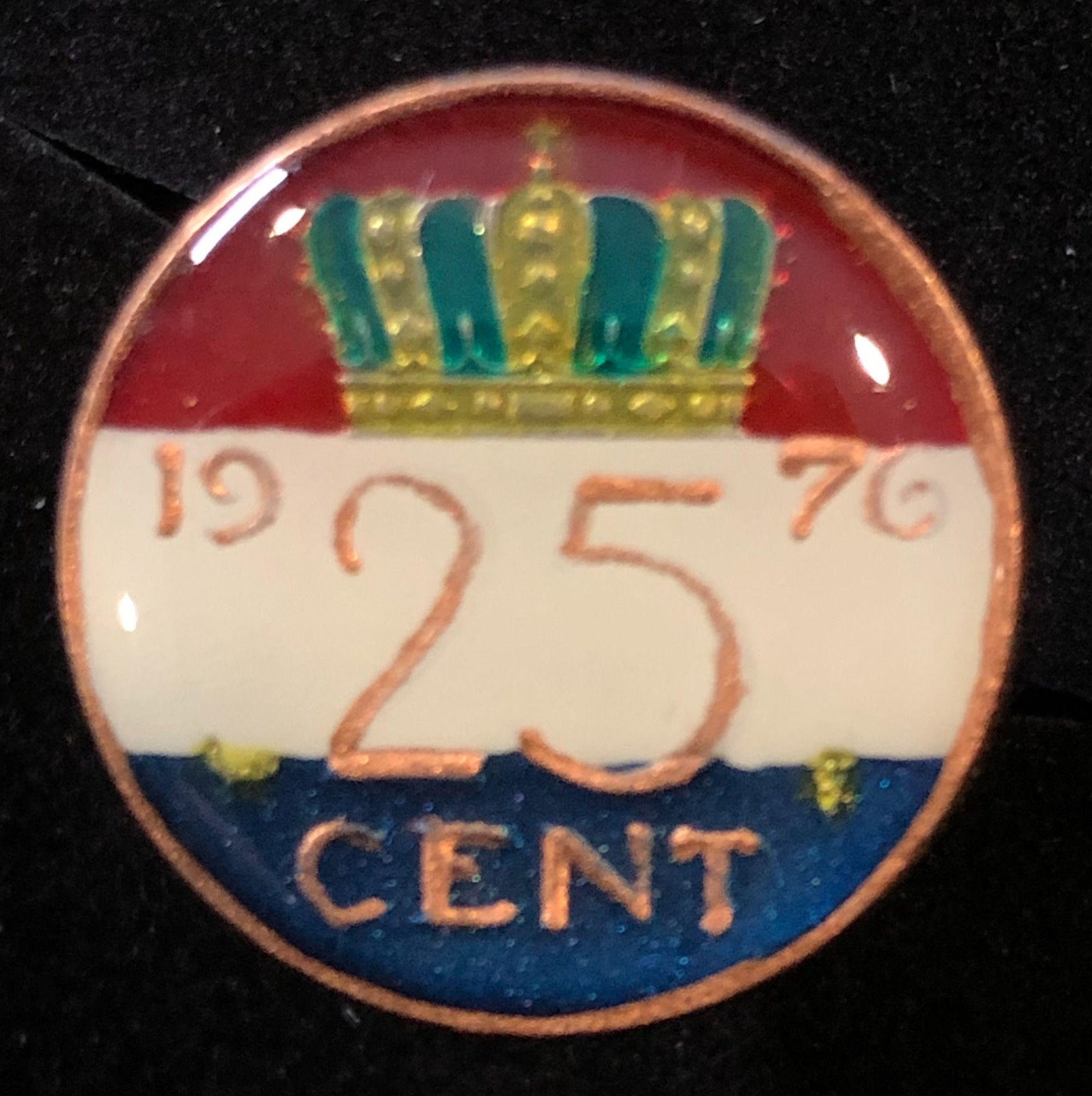 NETHERLANDS - 25 CENT - CROWN