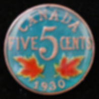 CANADA KING GEORGE V NICKEL CUFFLINKS