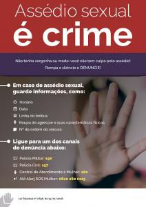 Campanha contra o assédio no transporte
