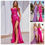 Thumbnail: Floral off the shoulder gown - Fushia or Emerald