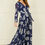 Thumbnail: Long Sleeved floral pleat Maxi dress